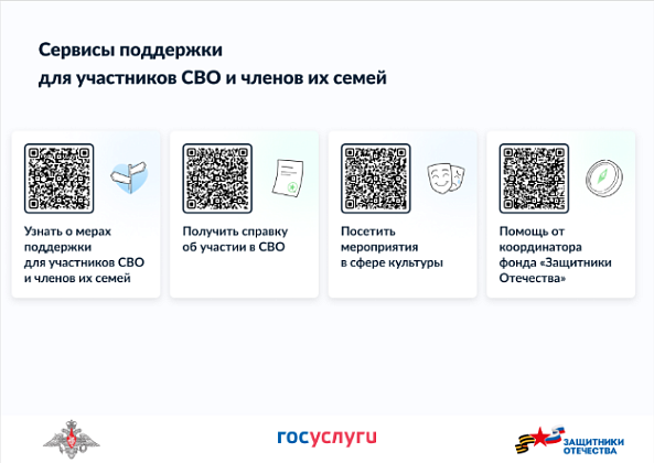Сервисы поддержки для участников СВО и членов их семей. 